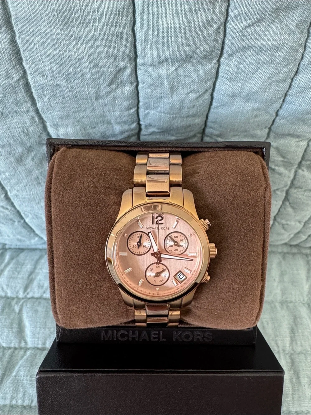 Michael Kors MK5430 Rose Gold-Tone Women’s Chronograph Watch